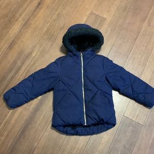 Old Navy Girls Winter Zipped Jacket with Fur Lining EUC